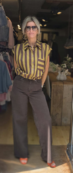 Wide leg jeans madison bruin