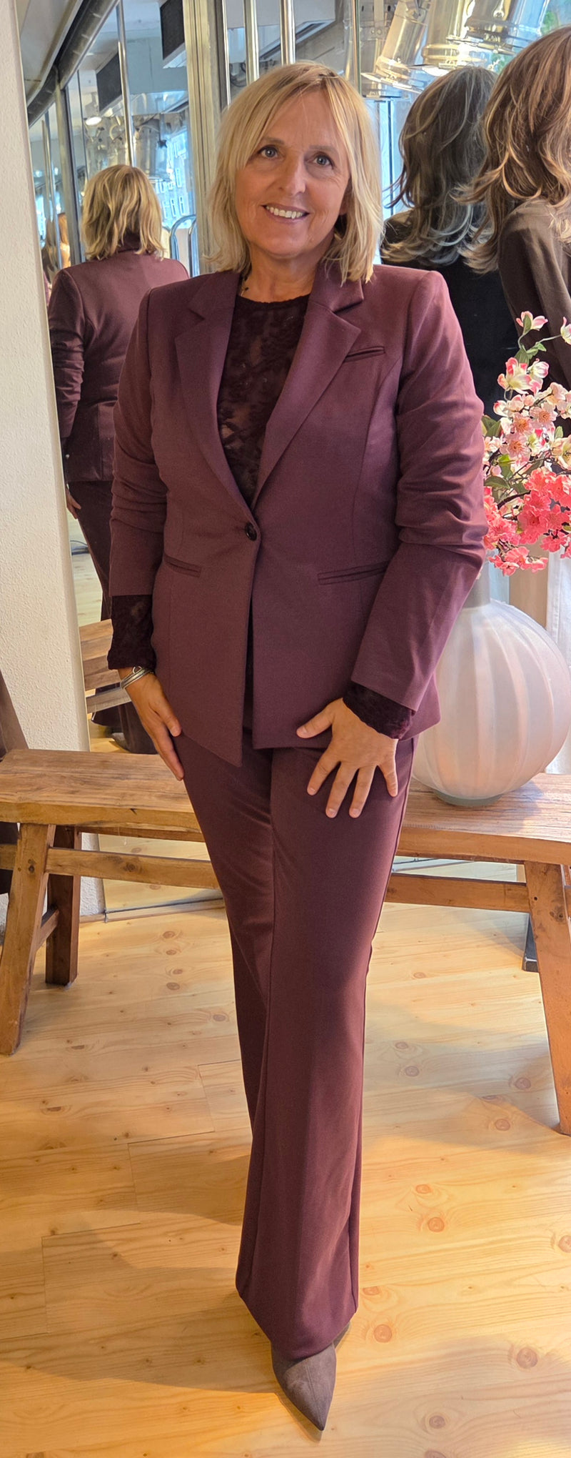 Blazer bordeau peach