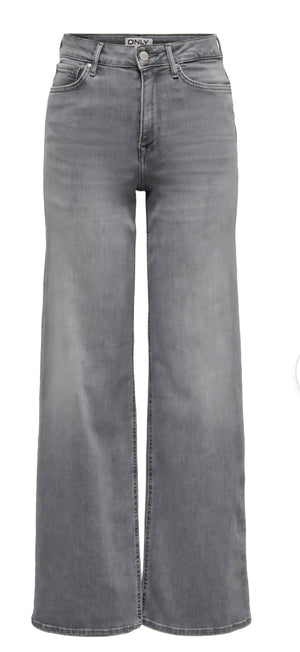 Grijze wide leg jeans
