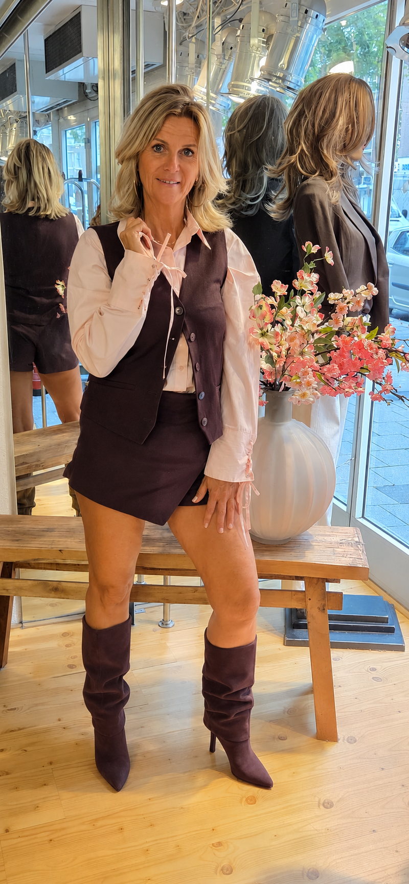 Skort bordeau