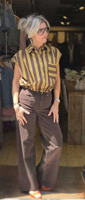 Wide leg jeans madison bruin
